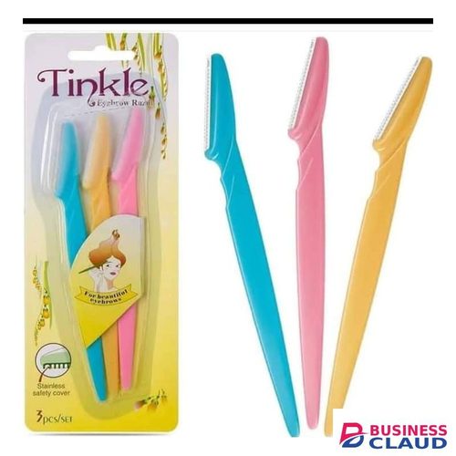 Tinkle Eyebrow Shaper Razor(3pcs)+2IN1 Angled Eyebrow Brush/Spoolie