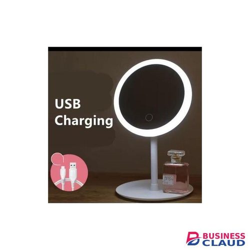 LED Makeup Mirror with Storage Tray â€“ 180Â° Rotating, Stepless Dimming Beauty Mirror with Organizer