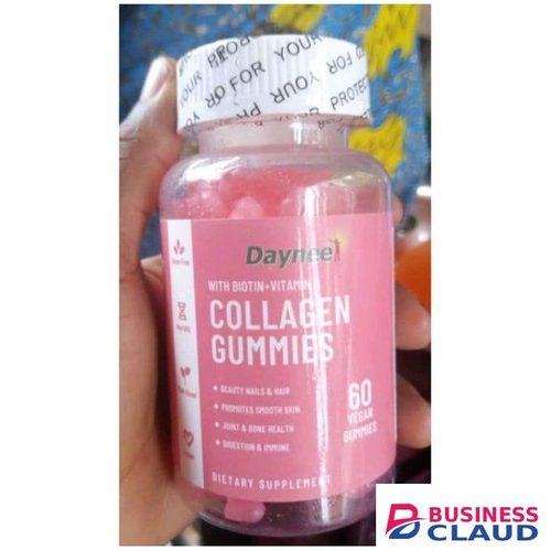 COLLAGEN (with Biotin &Vitamin C) Promotes Smooth Skin, Improves Hair strength, Nail Growth and Maintains Healthy Looking Skin- Natural 60 Chewable Dietary Spplements