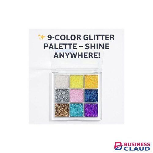 9-Color Glitter Eyeshadow Palette â€“ Long-Lasting Shimmer Makeup for Face, Eyes, Hands & Lips - Professional & Party-Ready Sparkle Kit