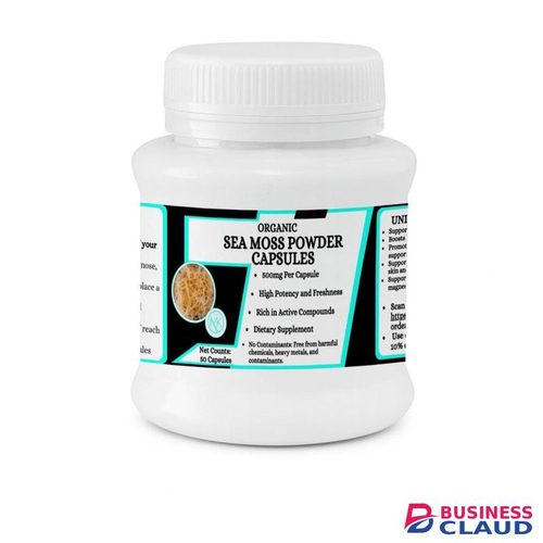 Sea Moss Powder Capsules - A nutrient-rich seaweed packed with minerals, vitamins, and antioxidants. - 50 Capsles