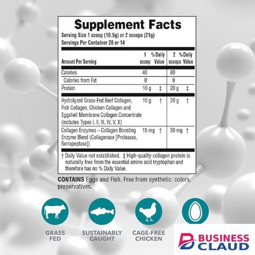 Natures Plus NaturesPlus Collagen Peptides -494g Powder - Hair, Skin, Nail & Joint Health