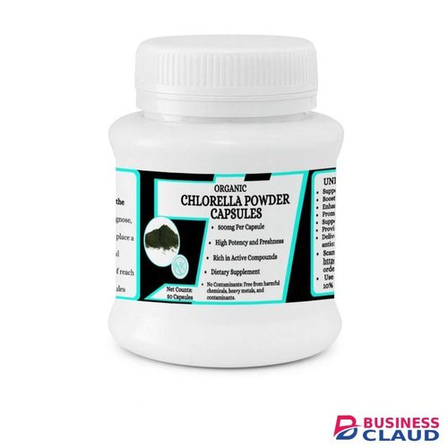 Chlorella Powder Capsules - Supports gentle detox and removal of heavy metals - 50 Capsles