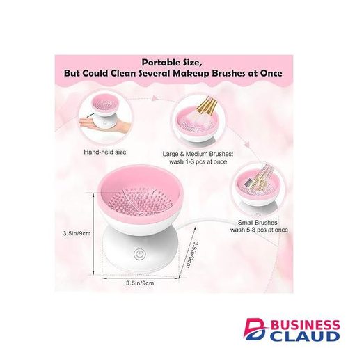 Original USB-Powered Electric Makeup Brush Cleaner – Pink & White Bowl Design