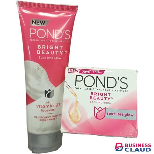 Pond's BRIGHT BEAUTY Spotless Glow FACE WASH With Vitamin B3 + Spotless Glow FACE CREAM nk