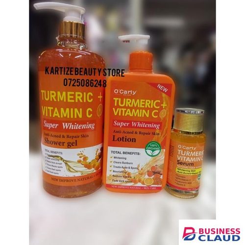 O'Carly Brightening Pack 3in 1 Turmeric+vitamin C Shower Gel, Lotion And Serum