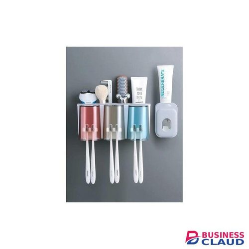 Toothbrush Holder/Toothpaste Dispenser Cosmetic Organizer