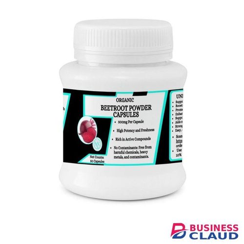 Organic Beetroot Capsules - Supports Heart Health & Healthy Blood Pressure - 50 Capsules