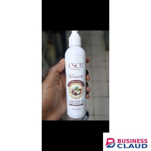 Leave -in cream shiny & elastic infused with coconut oil and collagen for all hair types