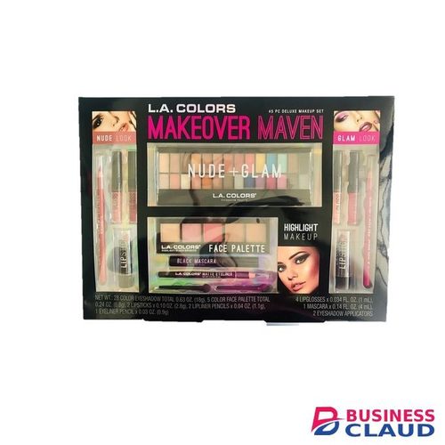 L.A. Colors 45 Pc Makeover Maven Deluxe Makeup Set, Nude + Glam