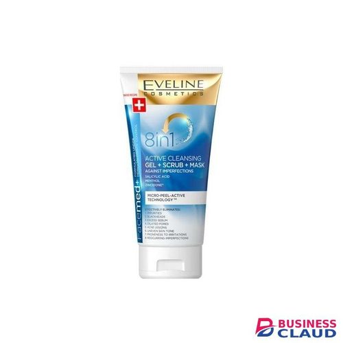 Eveline Cosmetics 8in1 ACTIVE CLEANSING GEL + SCRUB + MASK AGAINST IMPERFECTIONS MICRO-PEEL-ACTIVE TECHNOLOGY