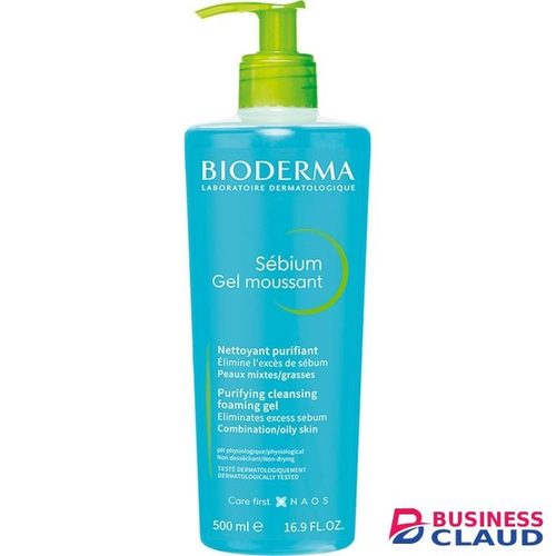 Bioderma Face Cleanser Sébium Makeup Removing Cleanser Skin Purifying Face Wash for Combination to Oily Skin 500 ml