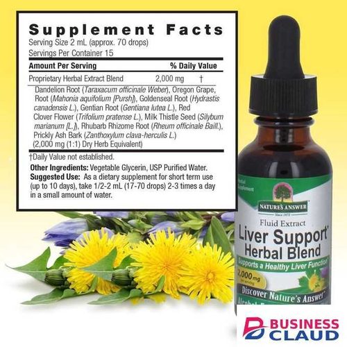 Nature's Answer Alcohol-Free Liver Support,30ML - Promotes Healthy Liver Function - Natural Cleanser & Detoxifier - Support Overall Health