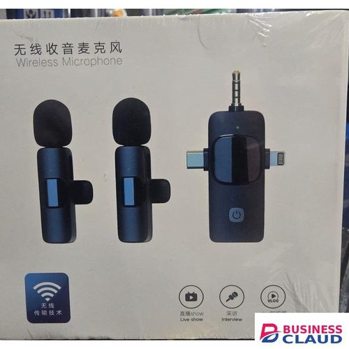 K15 Dual Lavalier Wireless Microphone Kit with Plug & Play Design for Mobile Vloggers and Creators