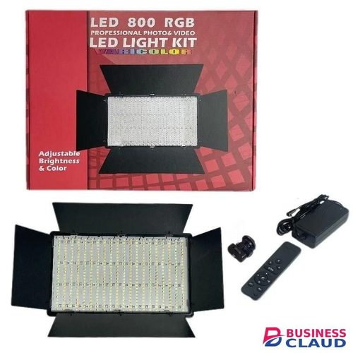 RGB LED 800 Professional Photo Video Light Kit – Dimmable 50W Studio Light with Adjustable Color Temperature, Tripod Stand & Remote for Creators and Content Studios