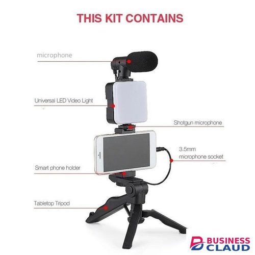 AY49 Pro Live Broadcast Microphone & LED Fill Light Kit for Content Creators