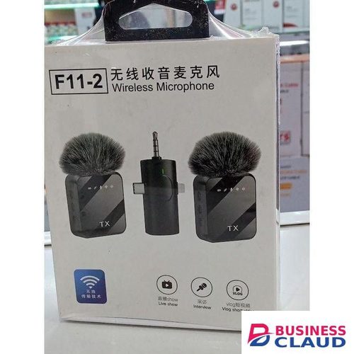 F11-2 Wireless Microphone 3-in-1 Kit – Dual Lavalier Mic for iPhone, USB-C & Camera - Content Creators Vlog Mic Kenya in 1-kit-dual-lavalier-mic-for-iphone-usb-c-camera-content-creators-vlog-mic-kenya