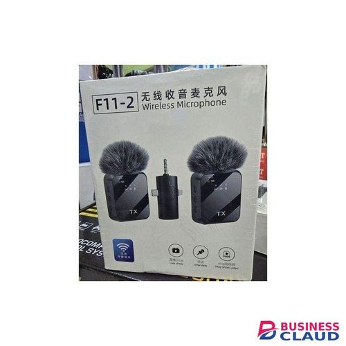 F11-2 Wireless Microphone 3-in-1 Kit – Dual Lavalier Mic for iPhone, USB-C & Camera - Content Creators Vlog Mic Kenya in 1-kit-dual-lavalier-mic-for-iphone-usb-c-camera-content-creators-vlog-mic-kenya