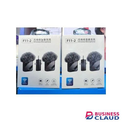 F11-2 Wireless Microphone 3-in-1 Kit – Dual Lavalier Mic for iPhone, USB-C & Camera - Content Creators Vlog Mic Kenya in 1-kit-dual-lavalier-mic-for-iphone-usb-c-camera-content-creators-vlog-mic-kenya