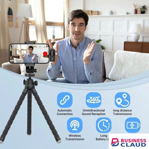 Microphone for Content Creators Dual Lav 3-in-1 Wireless Mic Kit