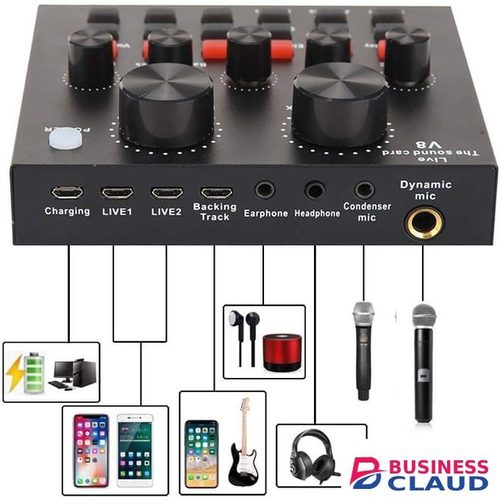 BM800 Studio Recording Microphone Kit with V8 Sound Card for Content Creators and Streamers