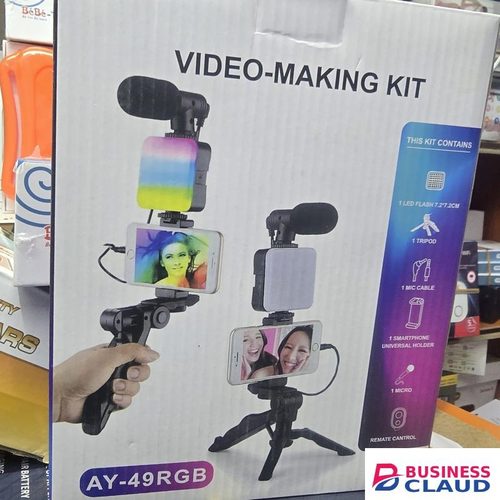 LED Video Lighting Kit for Mobile Content Creators with Tripod and Phone Holder