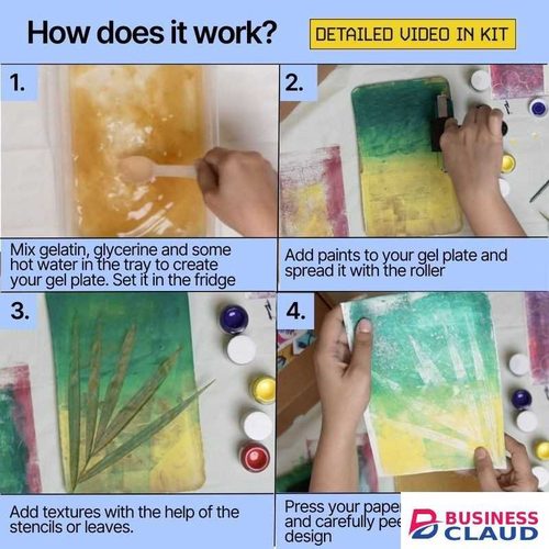 KITSTERS DIY Gel Plate Monoprinting Kit