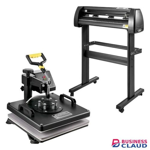 Combo Branding Business Start-up Kit : 8 In 1 Heat Press 30.5 x 38.1 cm Vinyl Cutter Plotter 71.1 cm Software Sublimation