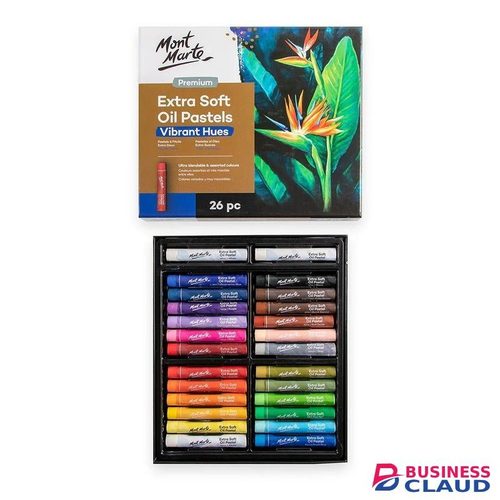 Mont Marte Extra Soft Oil Pastels Vibrant Hues Premium 26pc