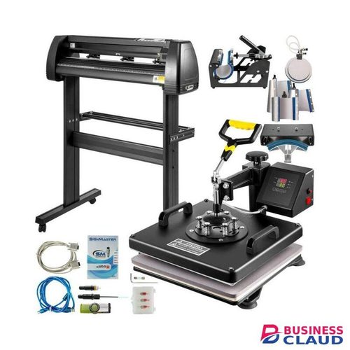 Branding Business Startup Kit :8 In 1 Heat Press 38"x38" Vinyl Cutter Plotter Machine