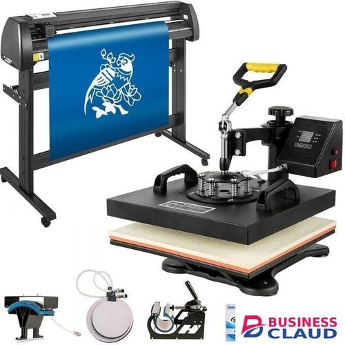 Combo Branding Kit :28" Vinyl Cutter Plotter + 8 In1 Heat Press Machine