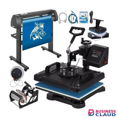 Combo Branding Kit :2 Feet Vinyl Cutter Plotter Machine + 8 In 1 Heat Press Machine