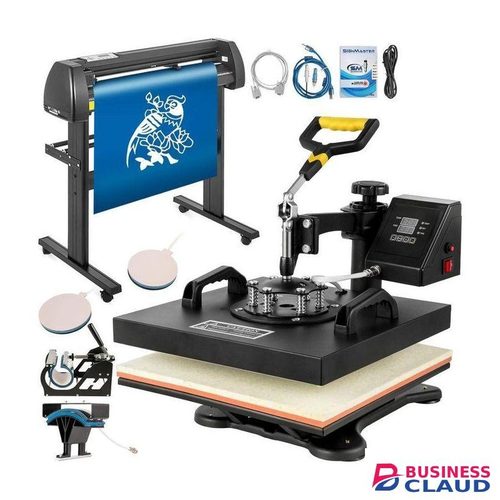 Combo Branding Kit :2 feet Vinyl Cutter Plotter + 8 In 1 Heat Press Machine