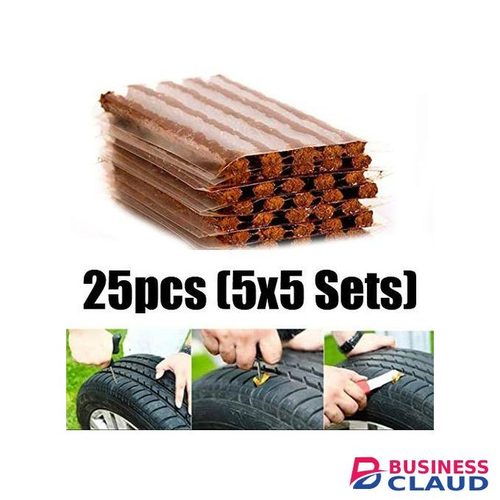 25PCS Tubeless Tire Repair Strips Auto Motorcycle Tubeless Tire Tyre Wheels Puncture Rubber Strip