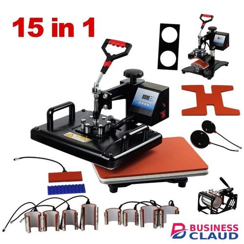 T-shirt/mug/hat//slate/glass/roc Combo Heat Press Machine Sublimation Digital Display Advanced Heat Transfer Machine 15 in 1
