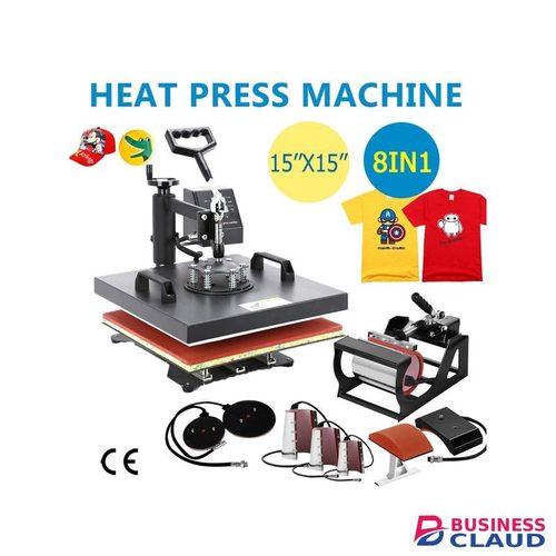 Advanced New Design 8 In 1 Combo Heat Press Machine 30*38cm Heat Transfer Digital Sublimation Printer Cloth DIY For Cap/T-shirt
