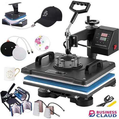 Advanced New Design 8 In 1 Combo Heat Transfer Machine,Sublimation/Heat Press Machine For Plate/Mug/Cap/T Shirt /Phone Case