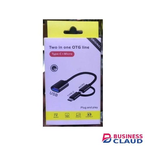 Otg Connect Kit Fast Speed USB Micro OTG Connect Cable 2 In 1: Type B And Type C For HP, Toshiba, Sandisk, Advance High Speed USB Flash Drive Disk,& Smartphones