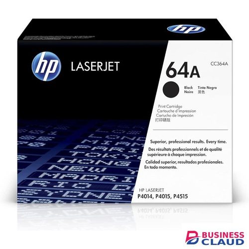 HP 64A Black Toner Cartridge, Works with LaserJet P4014, P4015, P4515 Series - CC364A