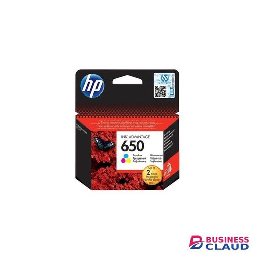 HP 650 Original Ink Advantage Cartridge - Tri-Colour +FREE PEN