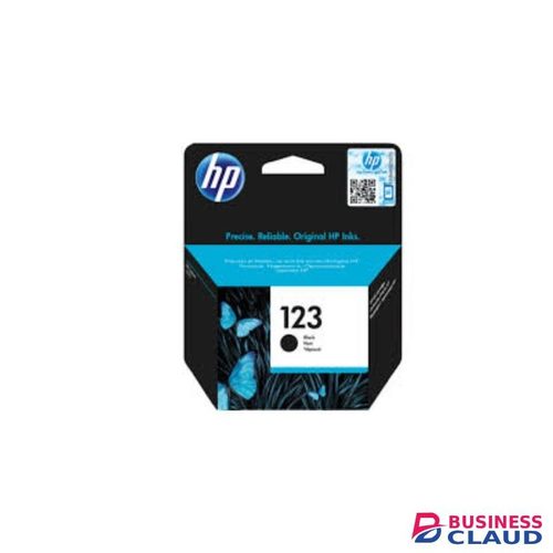 HP 123 Black ORIGINAL INK CARTRIDGE + Free Pen