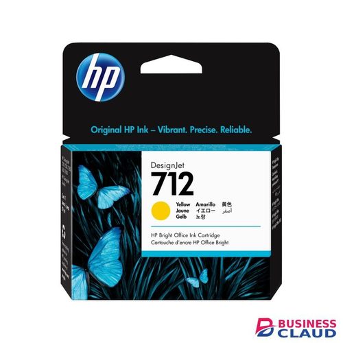 HP 712 29ml Yellow DesignJet Ink Cartridge, 3ED69A