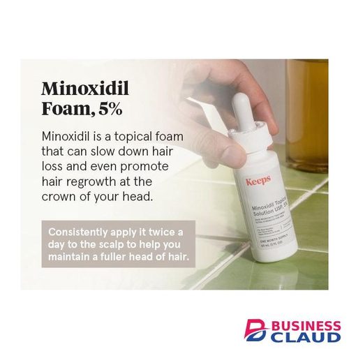 keeps Extra Strength 5% Topical Minoxidil for Men, Topical Hair Growth Serum, 5% Solution Hair Loss Treatment - Slows Hair Loss & Promotes Thicker Hair Regrowth