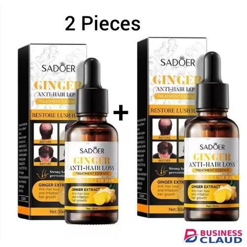 SADOER 2 Pieces Ginger Anti Hair Loss Treatment Essence, Hair Growth Restoration Anti Hair Loss Serum Minox