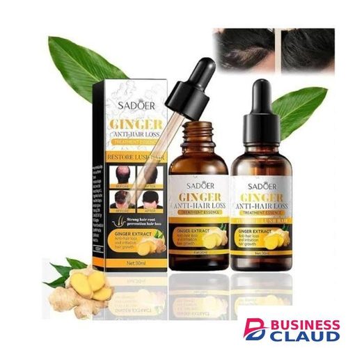 SADOER Anti Hair Loss Treatment Essence, Hair Growth Ginger Extract Beard Growth,Hair Growth, Anti Dandruffs Hair Moisturizing Hair Care Serum, Derma Roller compliment in Anti Hair Loss