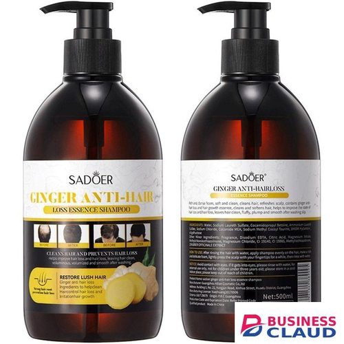 SADOER Quality Shampoo Anti Hair Loss Treatment Shampoo Essence,500 ML Hair Growth Ginger Extract Beard Growth,Hair Growth, Anti Dandruffs Hair Moisturizing Hair Care Shampoo, Derma Roller Compliment In Anti Hair Loss