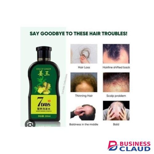 Natural Organic Hair Regrowth Ginger Oil, Healthy Strong Thick Hair Falling Anti Hair Loss Solution Baldness Treatment Hair Care Repair Hair Growth Serum Spray For Men And Women