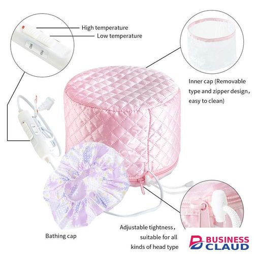 Pink Hair Heat Treatment Cap, Deep Conditioning Heat Cap, Thermal Treatment Caps for Hair Spa, Beauty Steamer Nourishing Hat for Family Personal Care