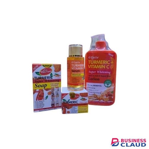 O'Carly Vitamin C Super Whing Lotion + Serum and Veet Gold Face Cream + Soap