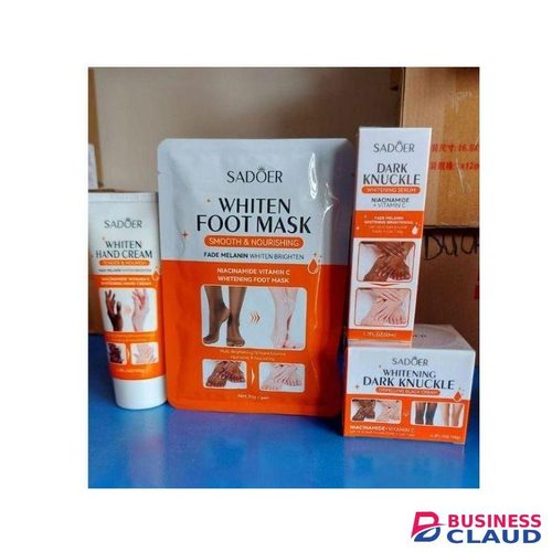 SADOER 4in1Complete dark knuckle set: Dark Knuckle Cream, Serum,Foot mask and Hand Cream